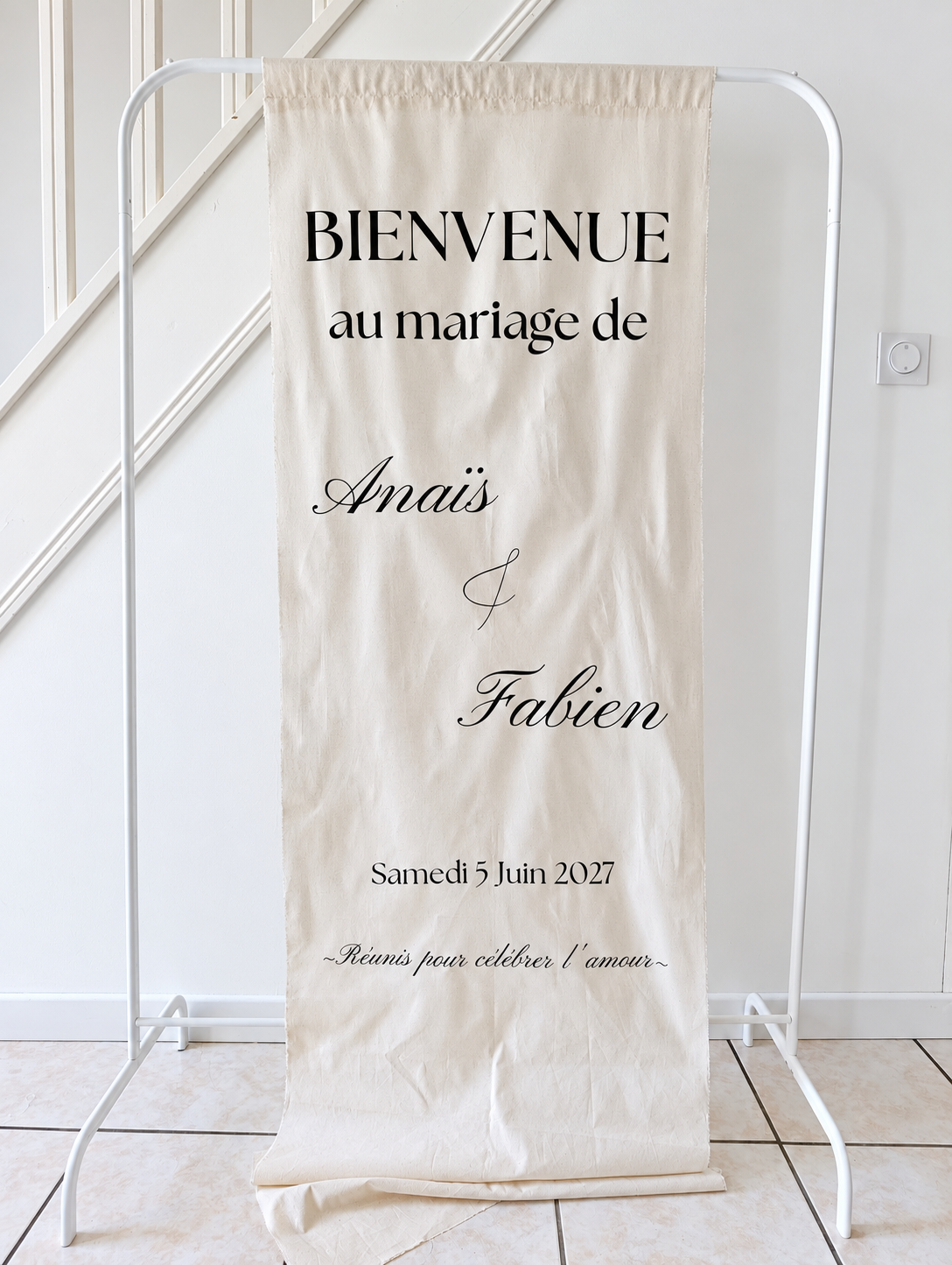 Panneau de Bienvenue "Signature d'Amour"
