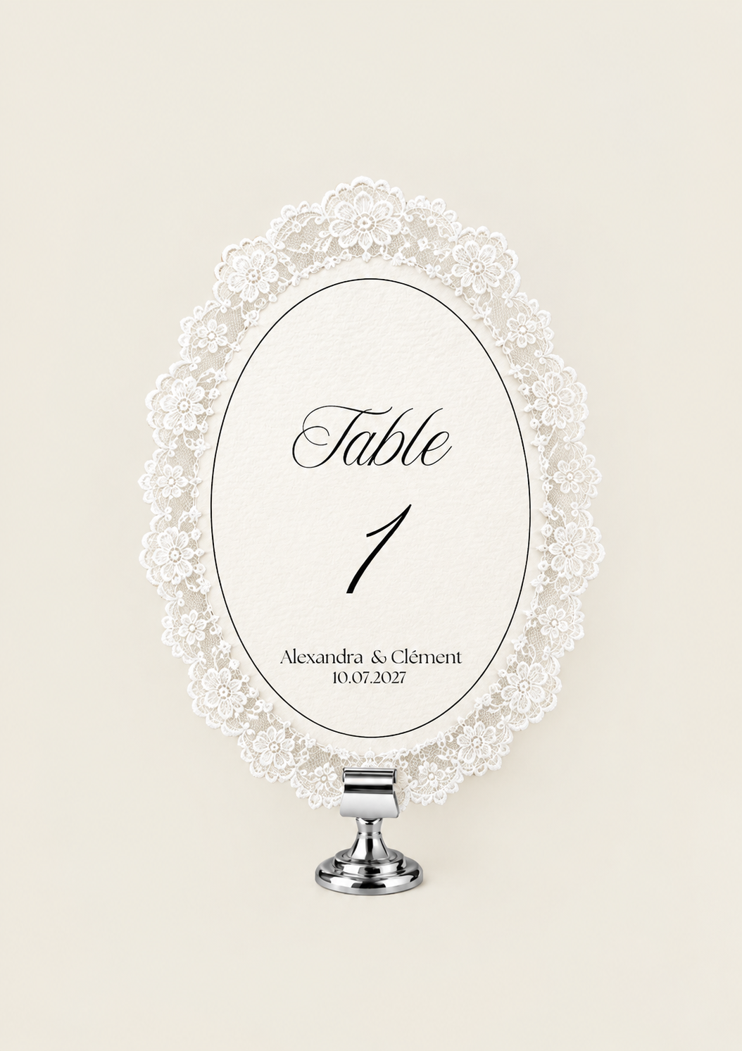 Numéro de Table dentelle