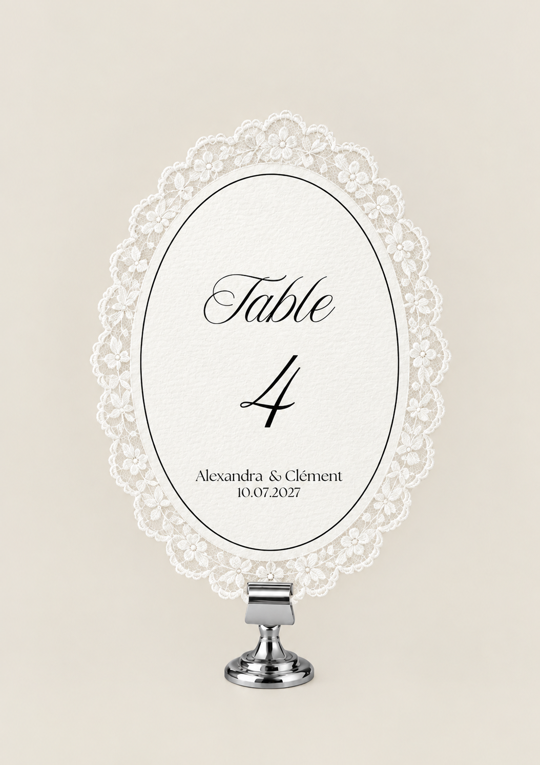 Numéro de Table dentelle