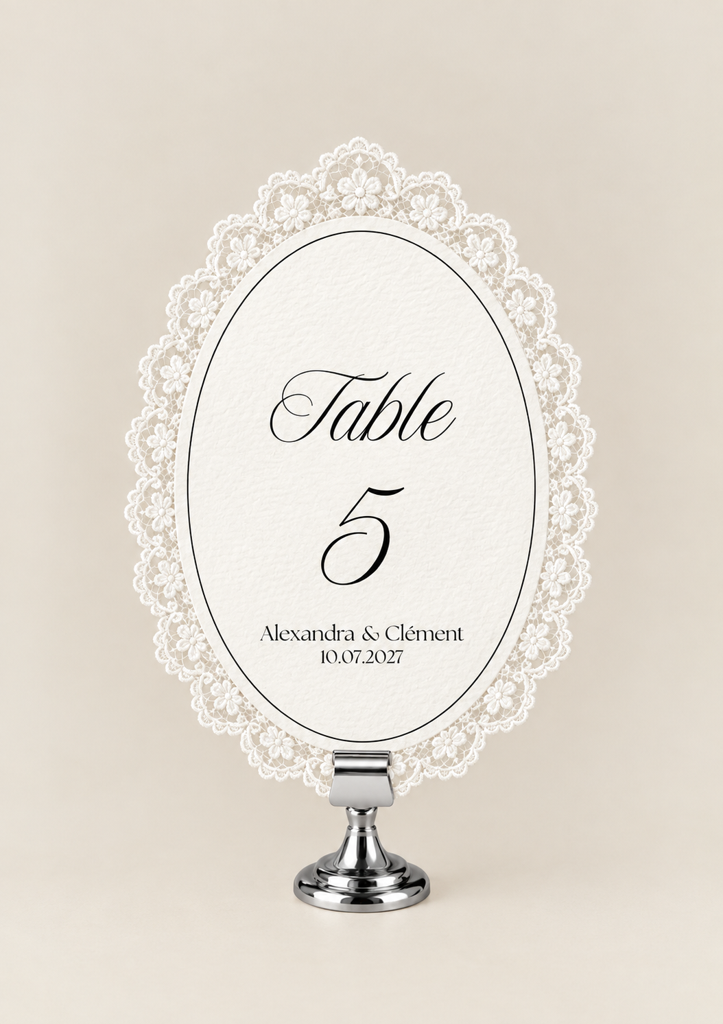 Numéro de Table dentelle