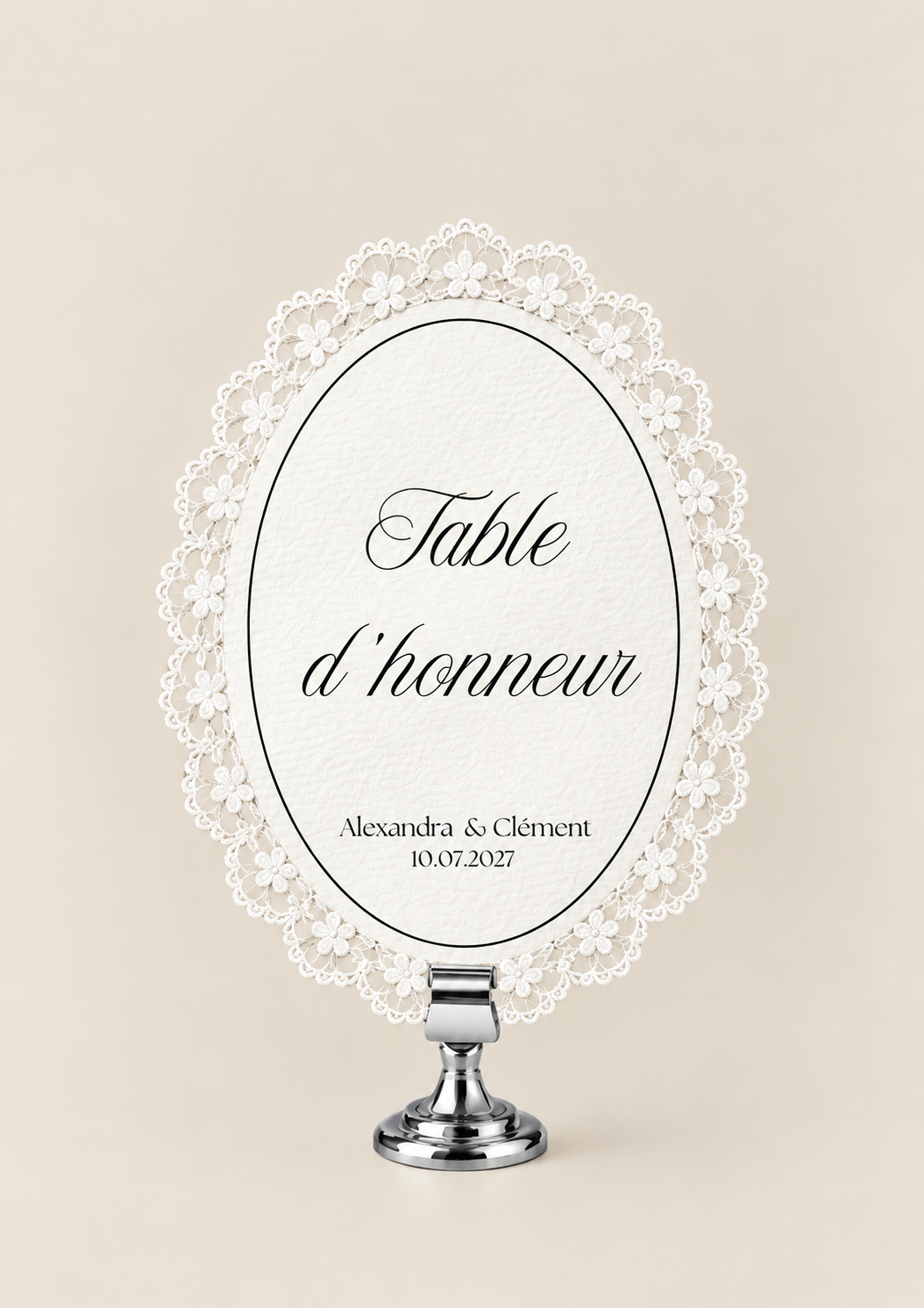 Numéro de Table dentelle