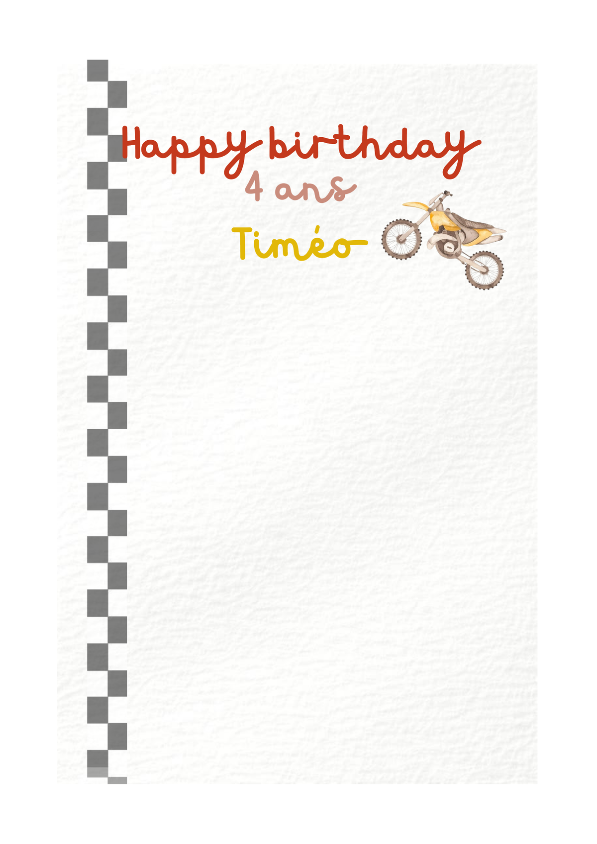 Carte de présentation cadeau invité