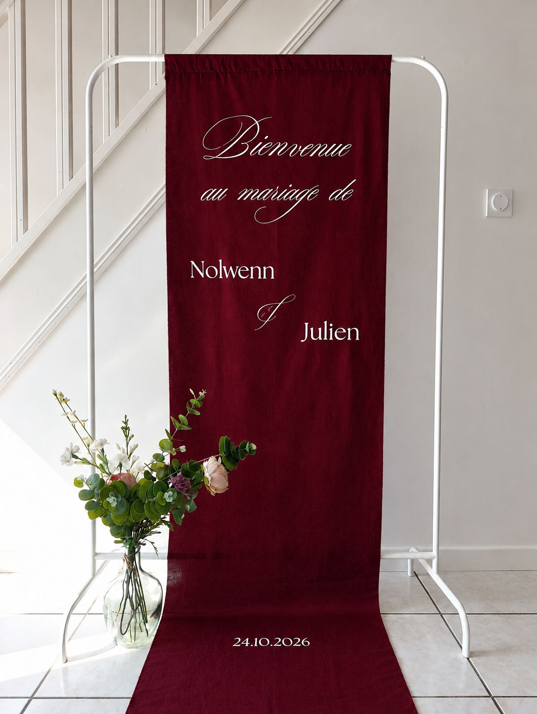 Panneau de Bienvenu tissu