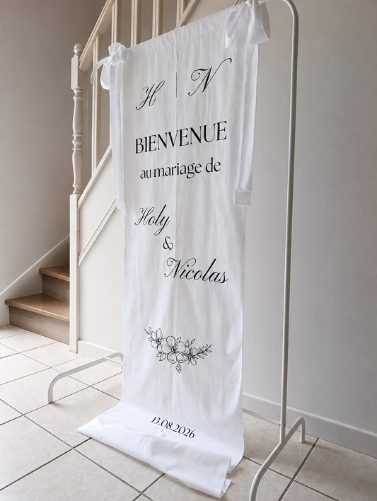 Panneau de Bienvenu tissu